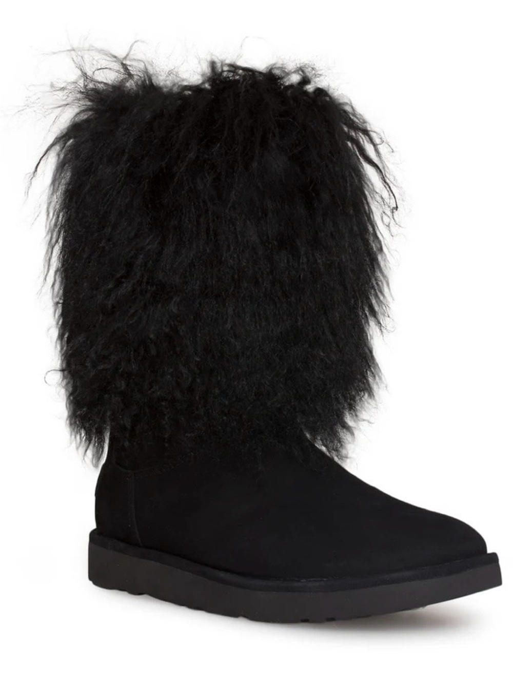 LN UGG Lida Black Shearling Winter Boots Sz 9